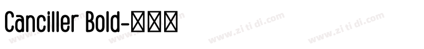 Canciller Bold字体转换